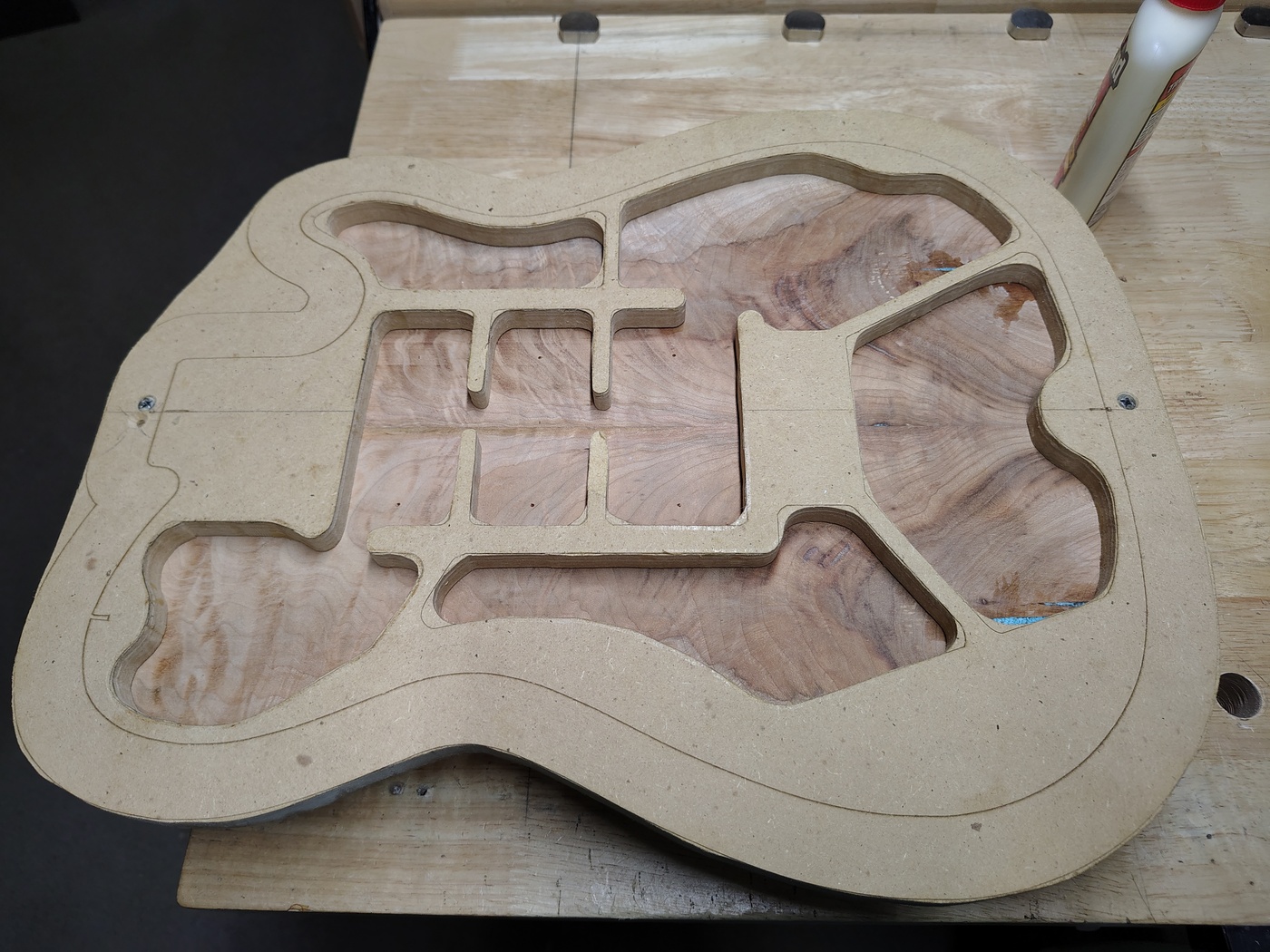 Chamber template used as drop
                top caul
