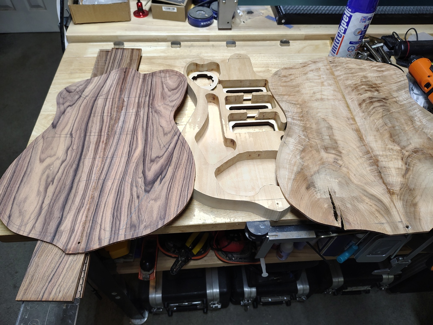Drop top and middle layer,
                rough cut
