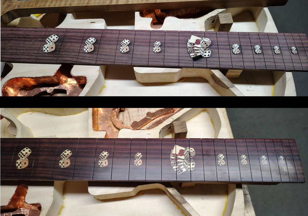 Laser cut casino inlays