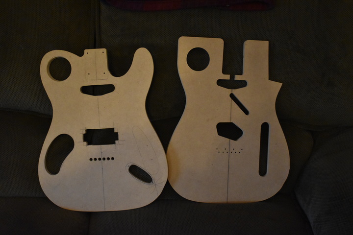Spare body blanks for making templates
