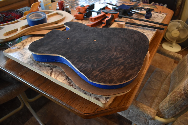 Top stained black