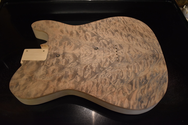 Top edges
                cleaned up and neck pocket routed